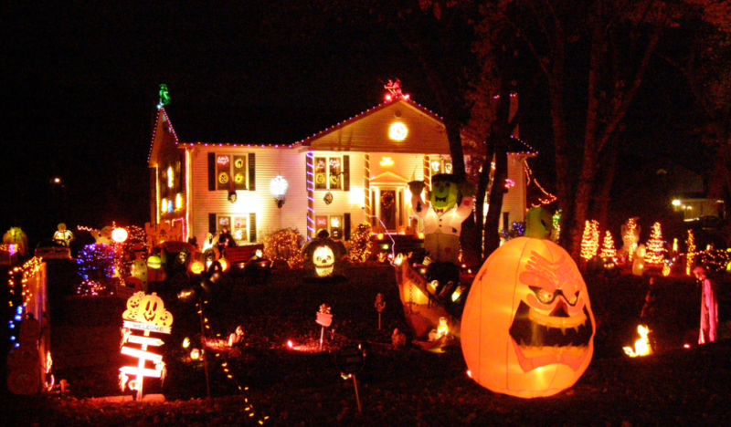 Full decorated house for halloween
