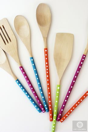 painted wood spoons